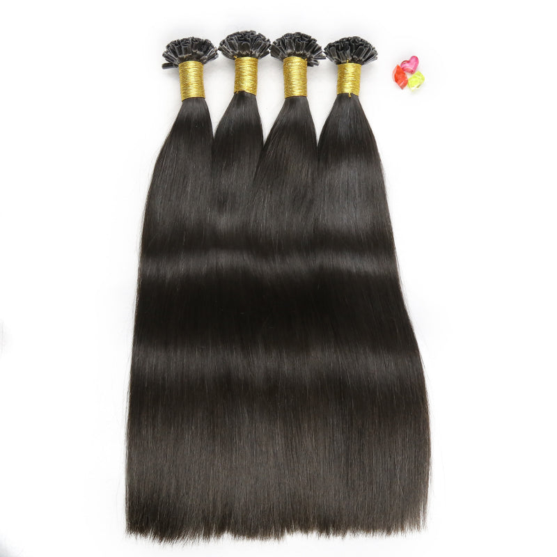 Natural Black U Tip Raw Hair Extensions