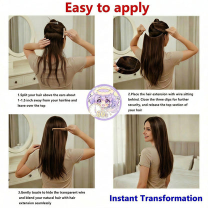 HAIR Halo Hair Extensions 100% Human Hair