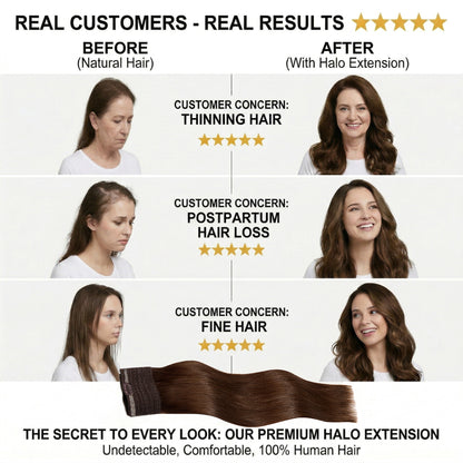 HAIR Halo Hair Extensions 100% Human Hair