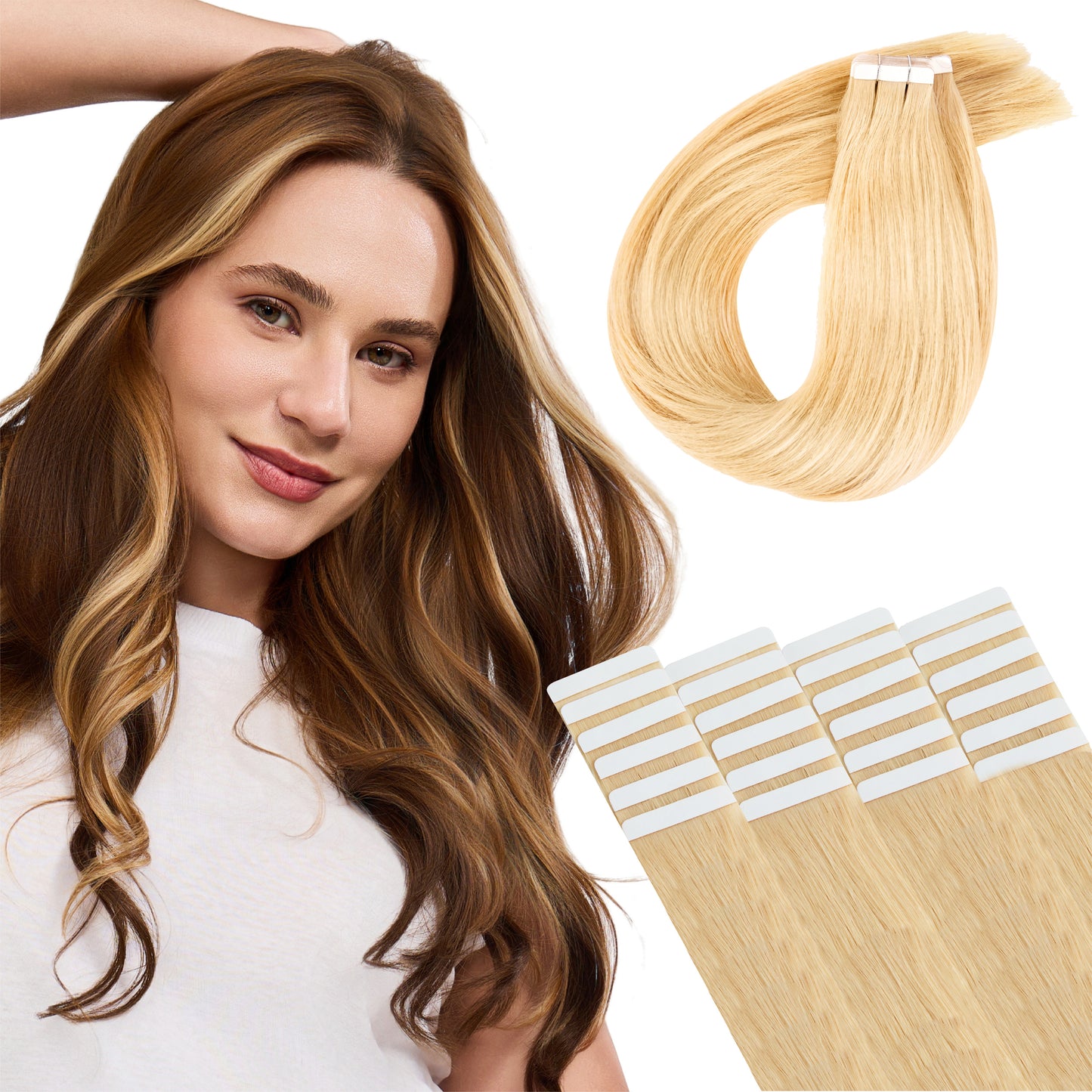 Super Double Drawn Tape Extensions | Full Ends (Root-to-Tip) | Luxury Remy Human Hair