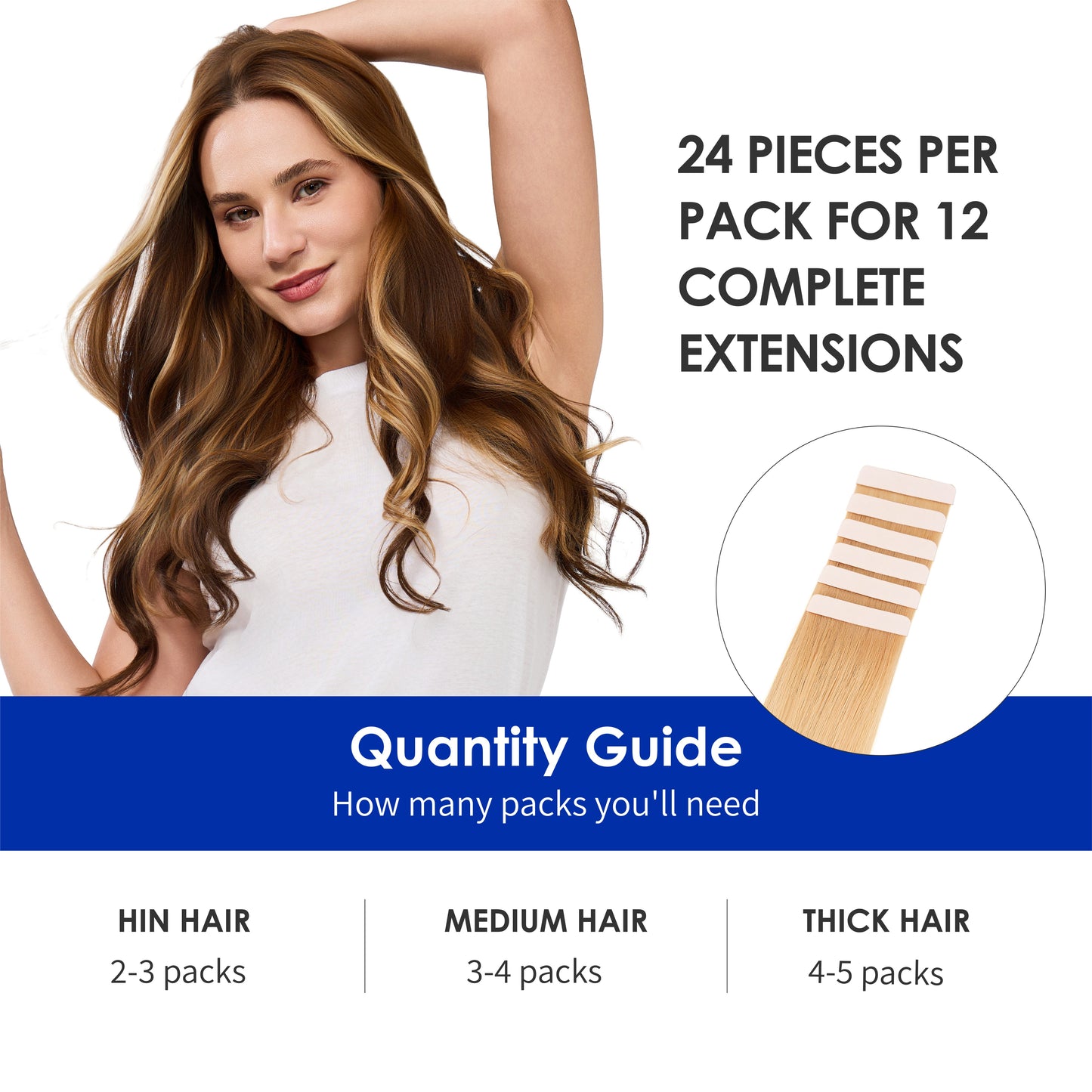 Super Double Drawn Tape Extensions | Full Ends (Root-to-Tip) | Luxury Remy Human Hair