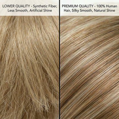 Real Human Hair Topper for Women Silk Base Clip In Hairpiece for Thinning Hair