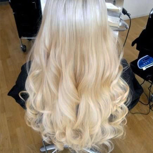 Ash Blonde Flat Weft Raw Hair Extensions