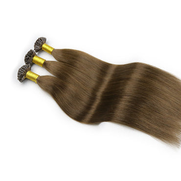 Dark brown U Tip Virgin Hair Extensions