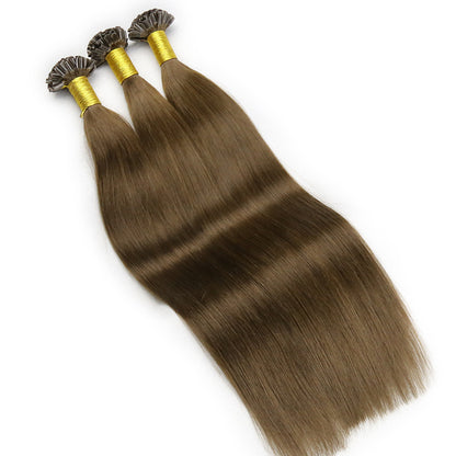 Dark brown U Tip Virgin Hair Extensions