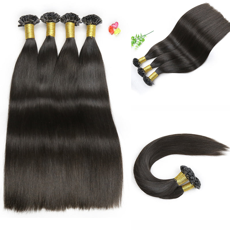 Natural Black U Tip Raw Hair Extensions