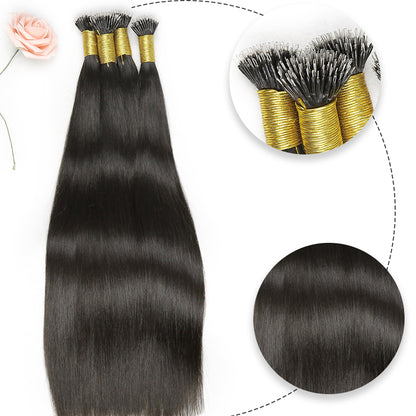 Natural Black Nano Ring raw Hair Extensions