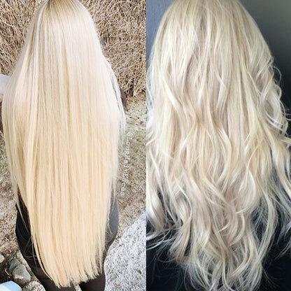 Ash Blonde Flat Weft Raw Hair Extensions