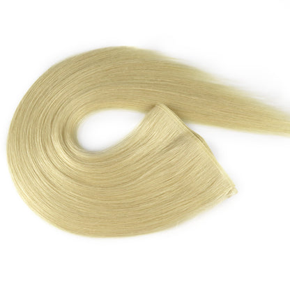 Ash Blonde Flat Weft Raw Hair Extensions