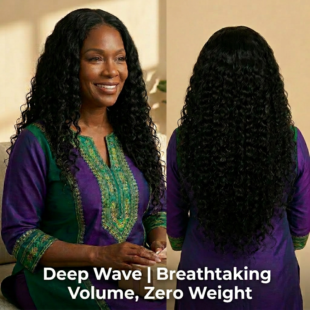 Flawless Deep Wave 13x6 Glueless Wig | Pre-Plucked for Sensitive Scalps