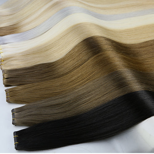 Highlight Ash Blonde Genius Weft virgin Extensions