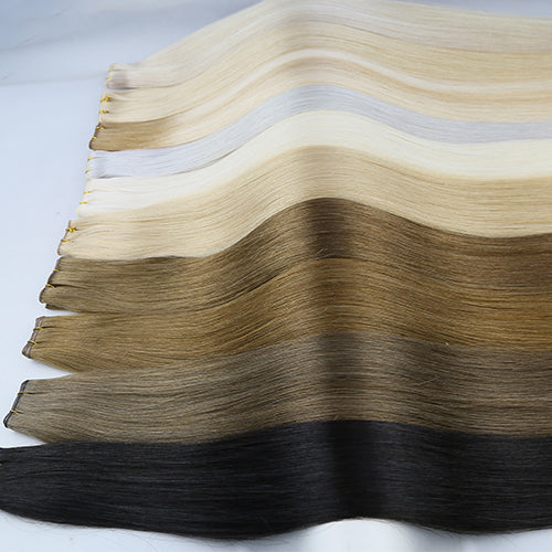 Highlight Ash Blonde Genius Weft virgin Extensions