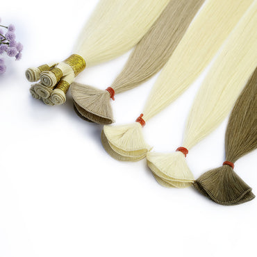 Ash Blonde Handtied raw  Hair Extensions